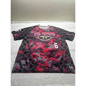 Boombah Mens XL Red Black Camo Athletic Jersey Shirt